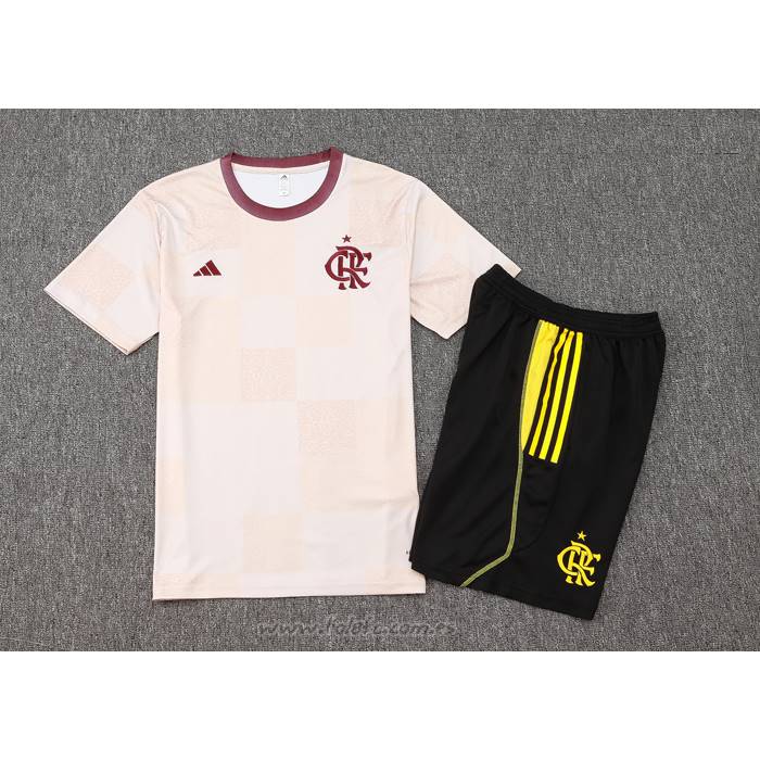 Chandal del Flamengo Manga Corta 2024-2025 Blanco - Pantalon Corto